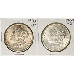 Lot of (2) 1900-O $1 Morgan Silver Dollar Coins