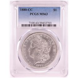 1880-CC $1 Morgan Silver Dollar Coin PCGS MS63