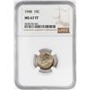 Image 1 : 1948 Roosevelt Dime Coin NGC MS67FT