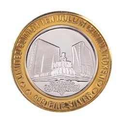 .999 Silver Four Queens Casino Hotel Las Vegas $10 Limited Edition Gaming Token