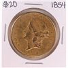 Image 1 : 1854 Type 1 $20 Liberty Head Double Eagle Gold Coin