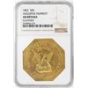Image 1 : 1852 $50 Augustus Humbert Gold Slug Coin NGC AU Details