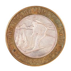 .999 Silver Harrah's Casino Reno Nevada $10 Casino Limited Edition Gaming Token