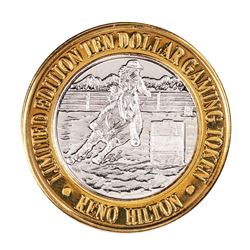 .999 Silver Reno Hilton Nevada $10 Casino Limited Edition Gaming Token