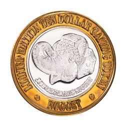 .999 Fine Silver Nugget Casino Sparks, NV $10 Limited Edition Gaming Token