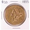 Image 1 : 1855 Type 1 $20 Liberty Head Double Eagle Gold Coin