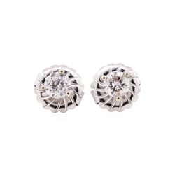 14KT White Gold 1.00 ctw Diamond Earrings