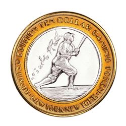 .999 Fine Silver New York New York Las Vegas, Nevada $10 Limited Edition Gaming Token