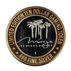 .999 Silver Mirage Las Vegas Nevada $10 Casino Limited Edition Gaming Token