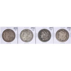 Lot of (4) 1898-S $1 Morgan Silver Dollar Coins