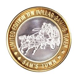 .999 Silver Sam's Town Las Vegas $10 Limited Edition Casino Gaming Token