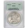 Image 1 : 1884-O $1 Morgan Silver Dollar Coin PCGS MS64 Old Green Holder