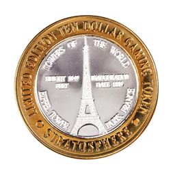 .999 Silver Stratosphere Las Vegas, Nevada $10 Casino Limited Edition Gaming Token