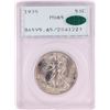 Image 1 : 1935 Walking Liberty Half Dollar Coin PCGS MS65 CAC Green Rattler Holder