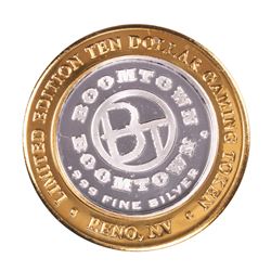 .999 Silver Boomtown Reno, NV $10 Casino Limited Edition Gaming Token