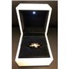 Image 1 : Ladies Titanium Black And Gold Engagement Ring