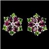 Image 1 : Natural  Rhodolite Garnet Amethyst Chrome Diopside