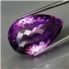 Image 1 : Natural Amethyst Pear Checkerboard 74.13 Ct - Untreated