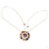 Image 3 : Natural Amethyst & Multi Gemstones Necklace