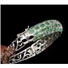 Image 2 : Natural  Top Rich Green Emerald 118.28 CT Bangle