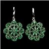 Image 1 : Natural  Marquise Zambian Green Emerald Earrings