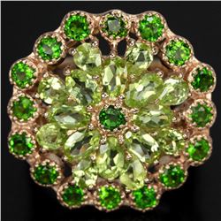 NATURAL GREEN CHROME & GREEN PERIDOT Ring