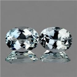 Natural Light Sky Blue Aquamarine Pair {Flawless-VVS1}