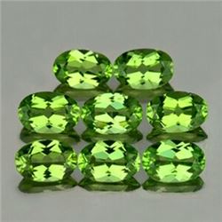 Natural AAA Green Peridot 8 Pcs{Flawless-VVS1}