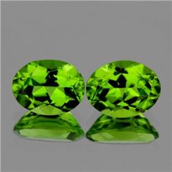 Natural Green Peridot Pair {Flawless-VVS1}