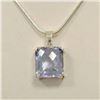 Image 2 : Sterling Silver Ice Blue Topaz Necklace