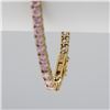 Image 3 : SPARKLING 12.8 CT PINK DIAMOND TENNIS BRACELET