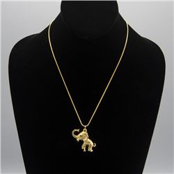Impressive 14 Kt G.P. Elephant Pendant