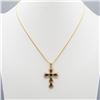 Image 1 : BEAUTIFUL 14 KT GOLD PLATED CROSS PENDANT