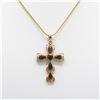 Image 2 : BEAUTIFUL 14 KT GOLD PLATED CROSS PENDANT