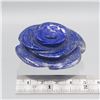 Image 4 : HAND CARVED 335 CT BLUE LAPIS LAZULI ROSE FIGURINE