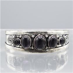 44 CT NATURAL AMETHYST CUFF BANGLE BRACLET