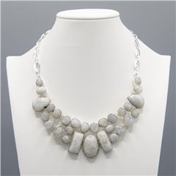 LUMINISCENT 235 CT NATURAL MOONSTONE NECKLACE