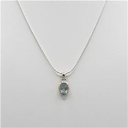 DAZZLING 3.5 CT SKY BLUE TOPAZ PENDANT