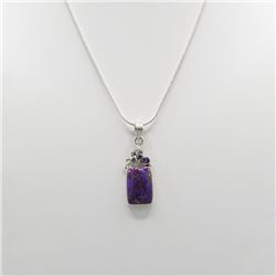 GORGEOUS 11 CT ARIZONA LAVENDER TURQUOISE PENDANT