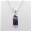 Image 2 : GORGEOUS 11 CT ARIZONA LAVENDER TURQUOISE PENDANT