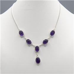 Breathtaking Huge 53 ct Natural Amethyst Necklace