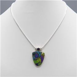 NATURAL18.7 CT RARE MULTI COLOR TURQUOISE PENDANT