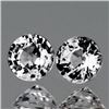 Image 1 : Natural  AAA Ceylon White Sapphire Pair - VVS