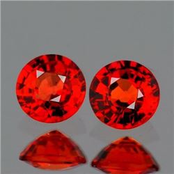 Natural Red Orange Sapphire Pair {Flawless-VVS1}