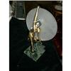 Image 1 : Hand Blown Nude Lady Bronze and Marble Lamp #980183