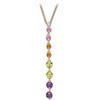 Image 1 : Necklace AMETHYST DIAMOND PERIDOT CITRINE PINK #980240