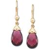 Image 1 : 14k GOLD EARRINGS  BRAZILIAN GARNET Dangling #980250