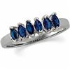 Image 1 : 14k  WEDDING BAND  FINE BLUE SAPPHIRES #980253