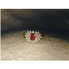 Image 1 : Estate 14K YG Yellow Gold Ruby Diamond Ring #980379