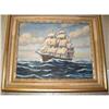 Image 1 : Vintage Clipper Ship Miniature Painting Listed #980591